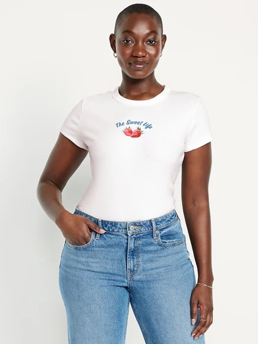 Old Navy White Graphic Tee